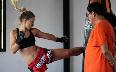 entraînement de kickboxing